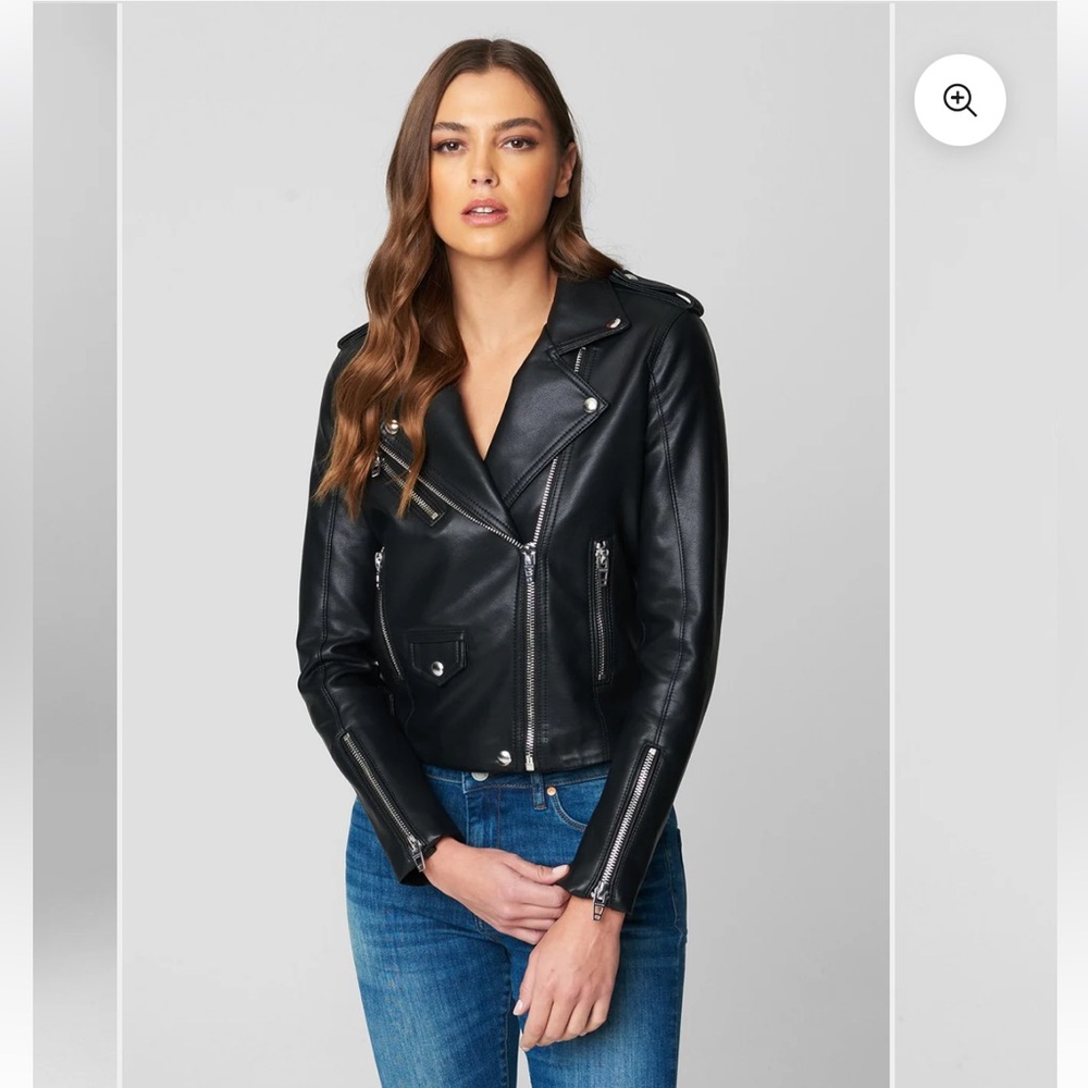 Blank NYC Black Faux Leather Moto Jacket – Size Small (New Without Tags)